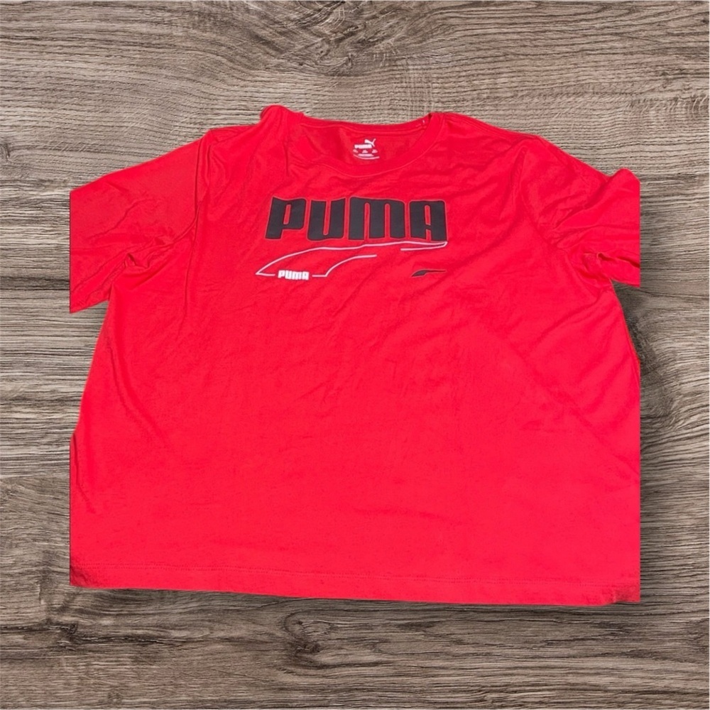 Puma Men's Long Sleeve Red Tee